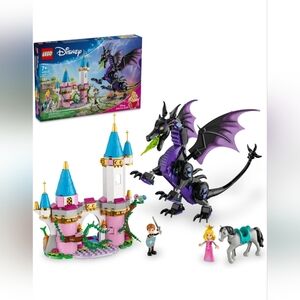 Lego 43240 Maleficent's Dragon Form and Aurora's Castle Disney Building Toy Set